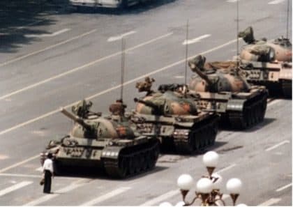 Motiv: „Tank Man“, Tiananmen-Platz - Original photograph